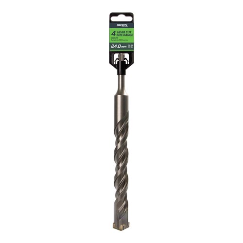 24.0 x 250mm Bristol SDS Plus 4 Cutter Masonry Drill