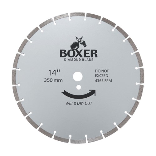 Austsaw/Boxer - 350mm (14in) Diamond Blade Boxer Segmented - 25.4/20mm Bore - Segmented