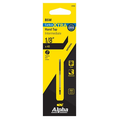 Carbon Xtra Tap BSW Inter-1/8x40 carded