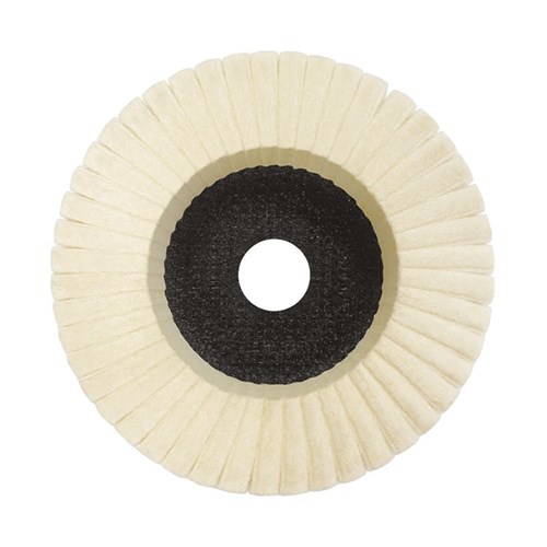 Felt Polishing Flap Disc 115mm Medium D5-H40 Carded (Pk 1)