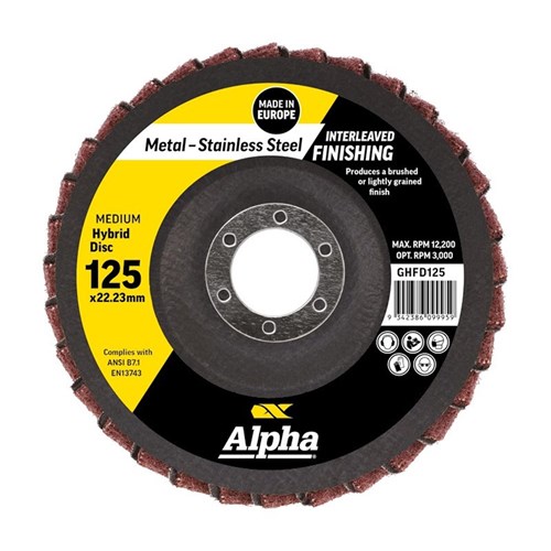 Flap Disc Hybrid 125mm Medium SCM Carded (Pk 1)