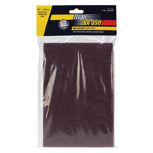 Non woven Hand Pad Premium / Maroon Carded (Pk 2)