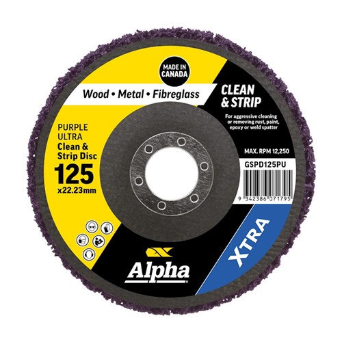 Clean & Strip Disc 125mm Purple ultra XTRA Carded