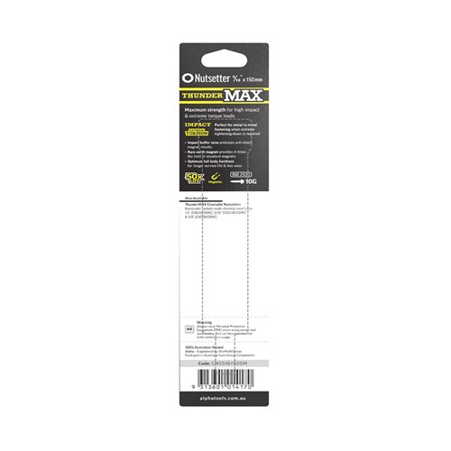 ThunderMax HEX5 x 150mm Impact Power Bit Carded | 3 Pack