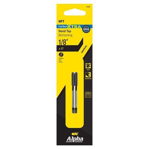 Carbon Tap NPT Bottoming-1/8x27 Carded