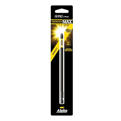 ThunderMax PH2 x 150mm Impact Power Bit Carded