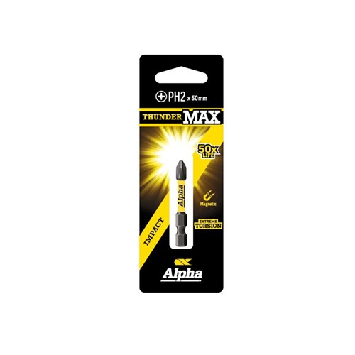 ThunderMax PH2 x 50mm Impact Power Bit Carded