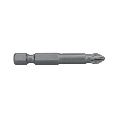 PH2 x 50mm Phillips Ribbed Power Bit Carded