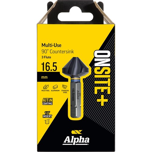 3.2 - 16.5mm | Onsite Plus Multi-Use 90 degree Countersink - 3 Flute