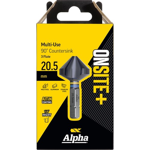 3.5 - 20.5mm | Onsite Plus Multi-Use 90 degree Countersink - 3 Flute