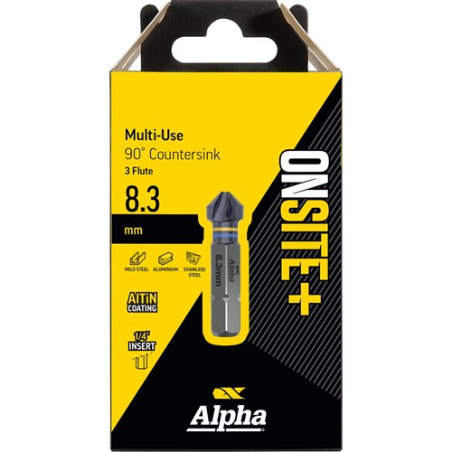 2 - 8.3mm | Onsite Plus Multi-Use 90 degree Countersink - 3 Flute