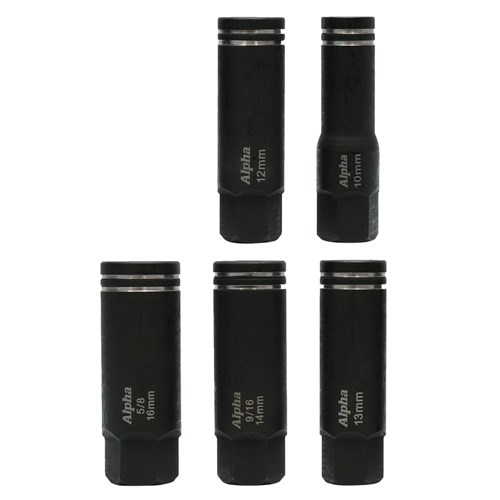 5pce | Alpha Damaged Nut & Bolt Extractor Set | 3/8in Deep Drive Met