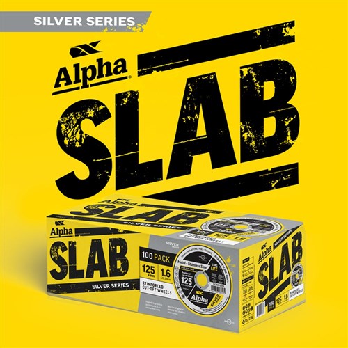 Alpha SLAB | Cutting Disc 125x1.6mm Silver Series x100 Pack