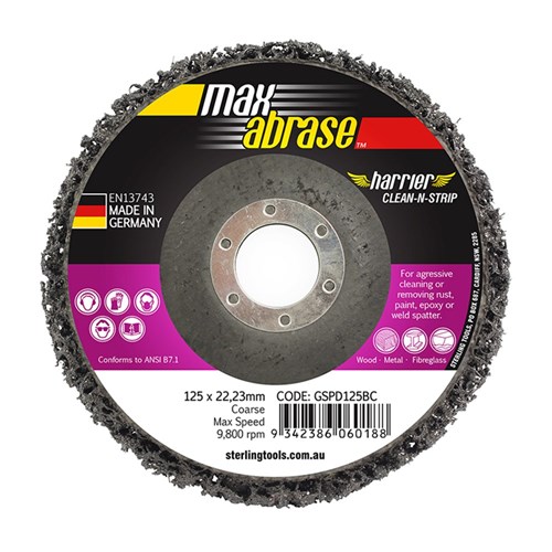 Clean & Strip Disc 178mm Black coarse XTRA Bulk