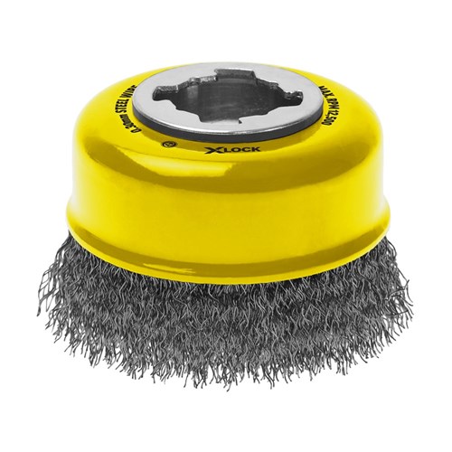 Alpha Cup Brush X-Lock 75mm Steel Wire | 0.30mm Crimped