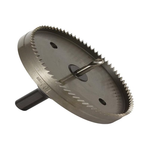 102mm HSS Hole Cutter Complete with Arbor