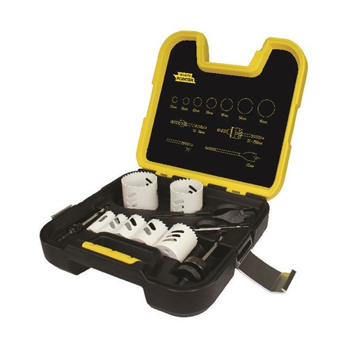 Locksmiths 11 Piece: White Pointer Holesaw Kit