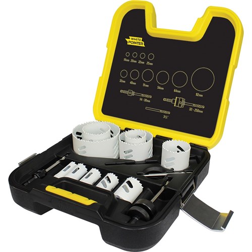 Tradies 13 Piece: White Pointer Holesaw Kit