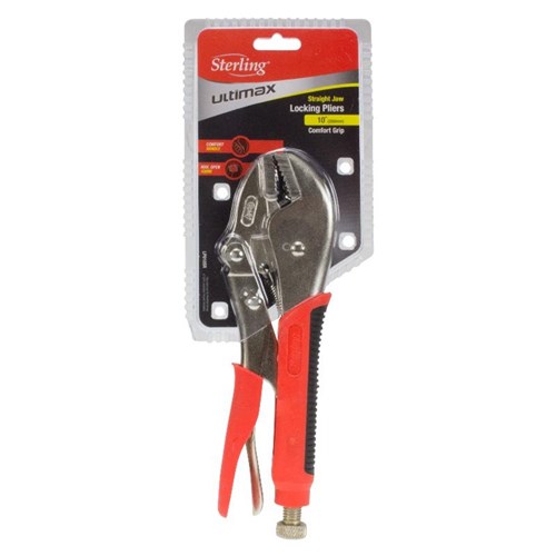 Sterling Locking Pliers - 250mm, 10in - Straight Jaw  / Rubber Grip