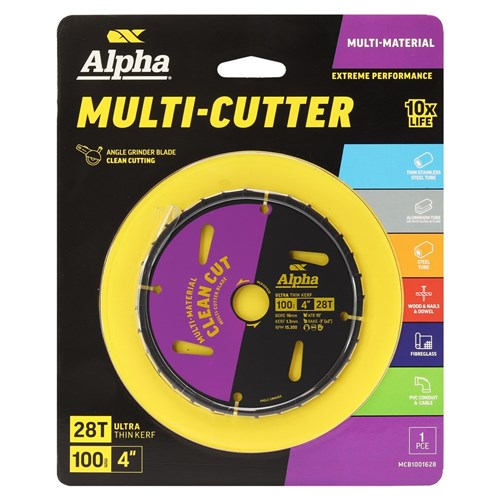Alpha 100mm TCT Multi Cutter Blade 28T - 16mm Bore