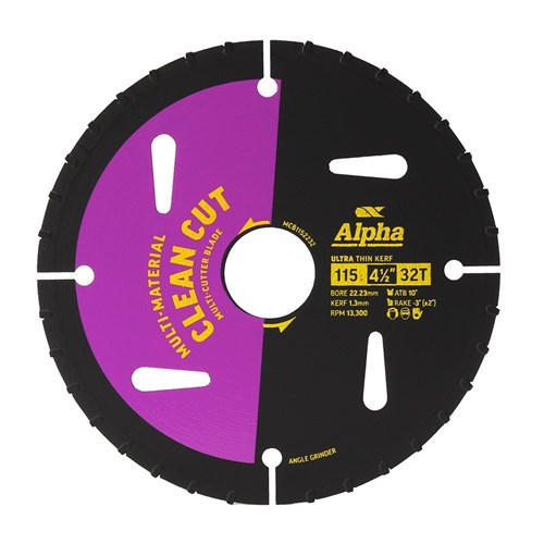 Alpha 115mm TCT Multi Cutter Blade 32T - 22mm Bore