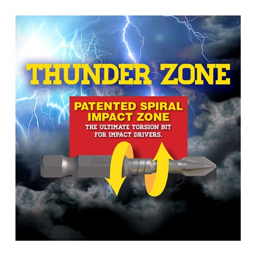 Thunderzone PH1 x 75mm Impact Power Bit- Handipack (x10)