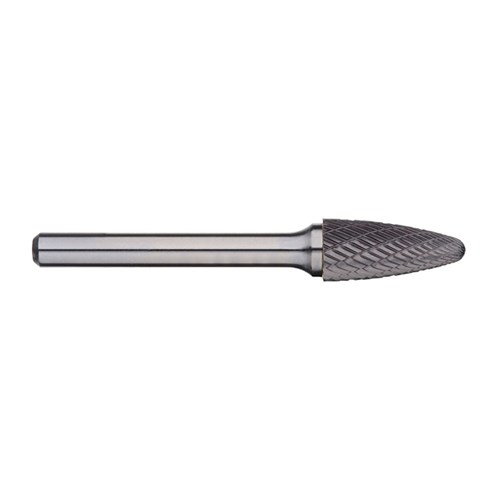1/8in Tree Radius Nose Carbide Burr, 1/2in flute length