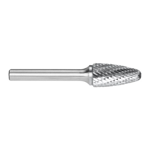 1/2in Tree Radius Nose Carbide Burr | Silver Series