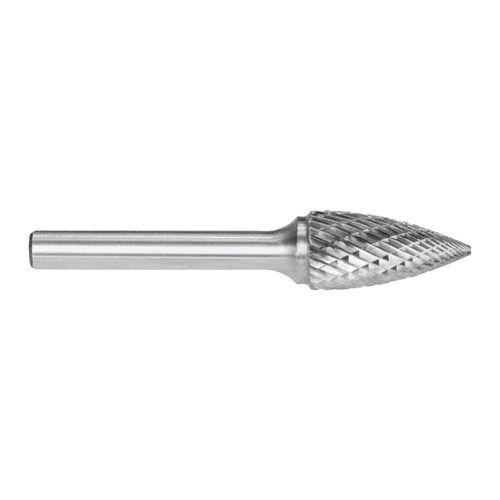 1/2in Tree Pointed Nose Carbide Burr | Silver Series