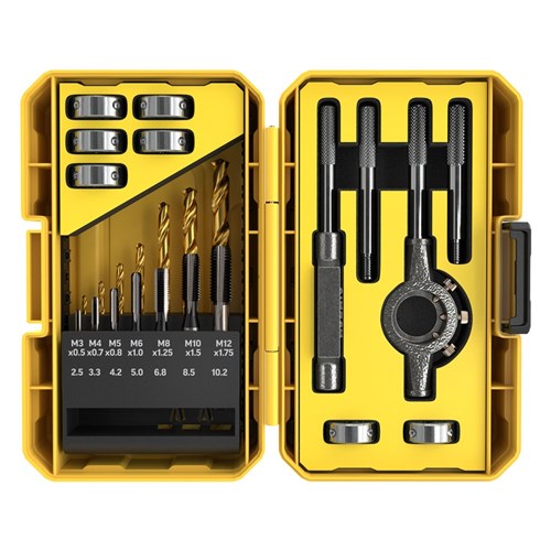 23 Piece | Alpha Drill,Tap and Die Metric M3-M12 Tuffbox Pro Set | Bonus 120ml Lubricant