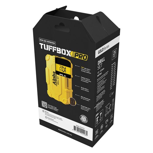 25 Piece | Alpha Gold Series Metric Tuffbox Pro Drill Set