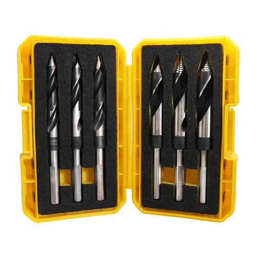 6 Piece | Onsite Plus Reduced Shank Tuffbox Pro Drill Set | Bonus 120ml Lubricant