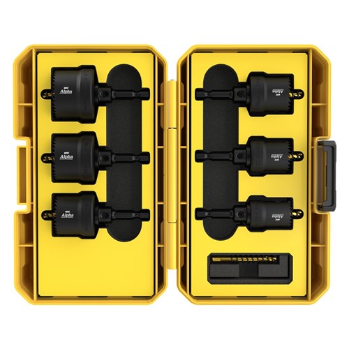 7 Piece | Alpha Impact Thin Metal Tuffbox Pro Holesaw Set