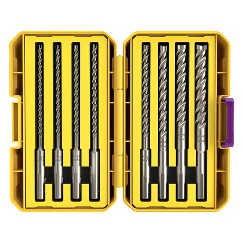 8 Piece | Alpha Reo Head SDS 4 Head Cut Tuffbox Pro Drill Set