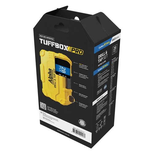 28 Piece | Alpha Drill and Tap Metric & UNC Tuffbox Pro Set | Bonus 120ml Lubricant